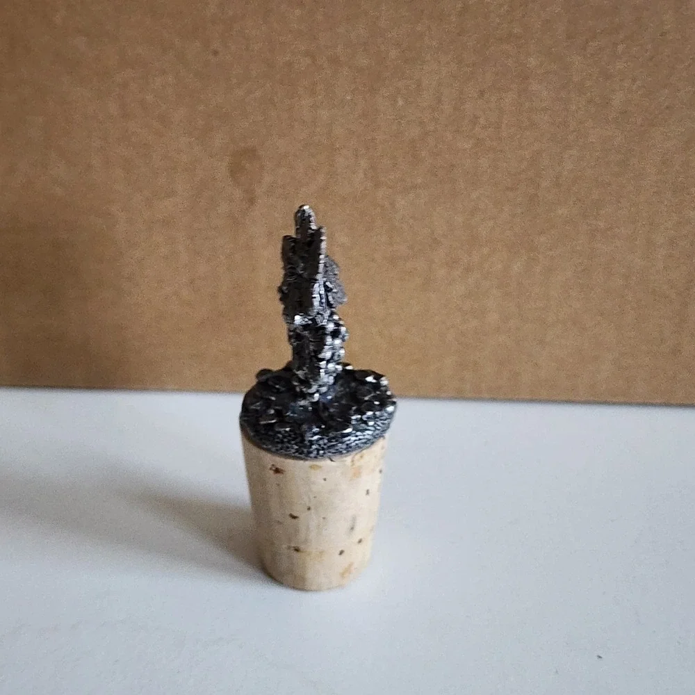 Vintage Grape Vine Wine Bottle Stopper Metal‎ Cork Barware Decor Farmhouse
